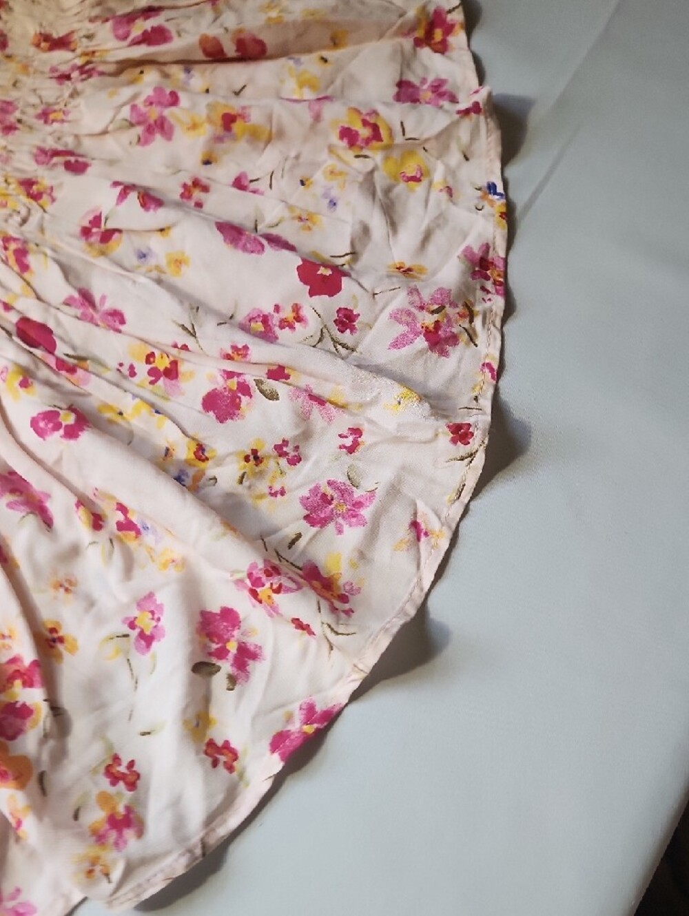 Kendall & Kylie Pink Floral Smocked Camisole - Picture 9 of 13